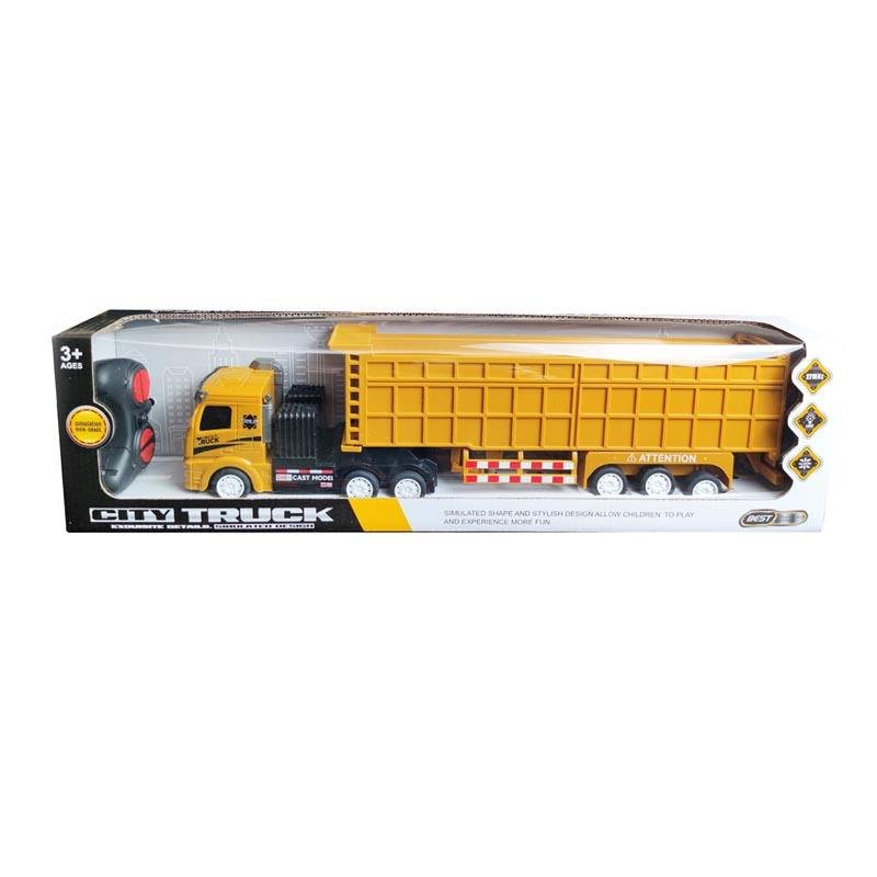 NEW Kids RC 4-in-1 Construction Truck – Dump Truck & Trailer & Crane Remote Control Toy YKG1792A