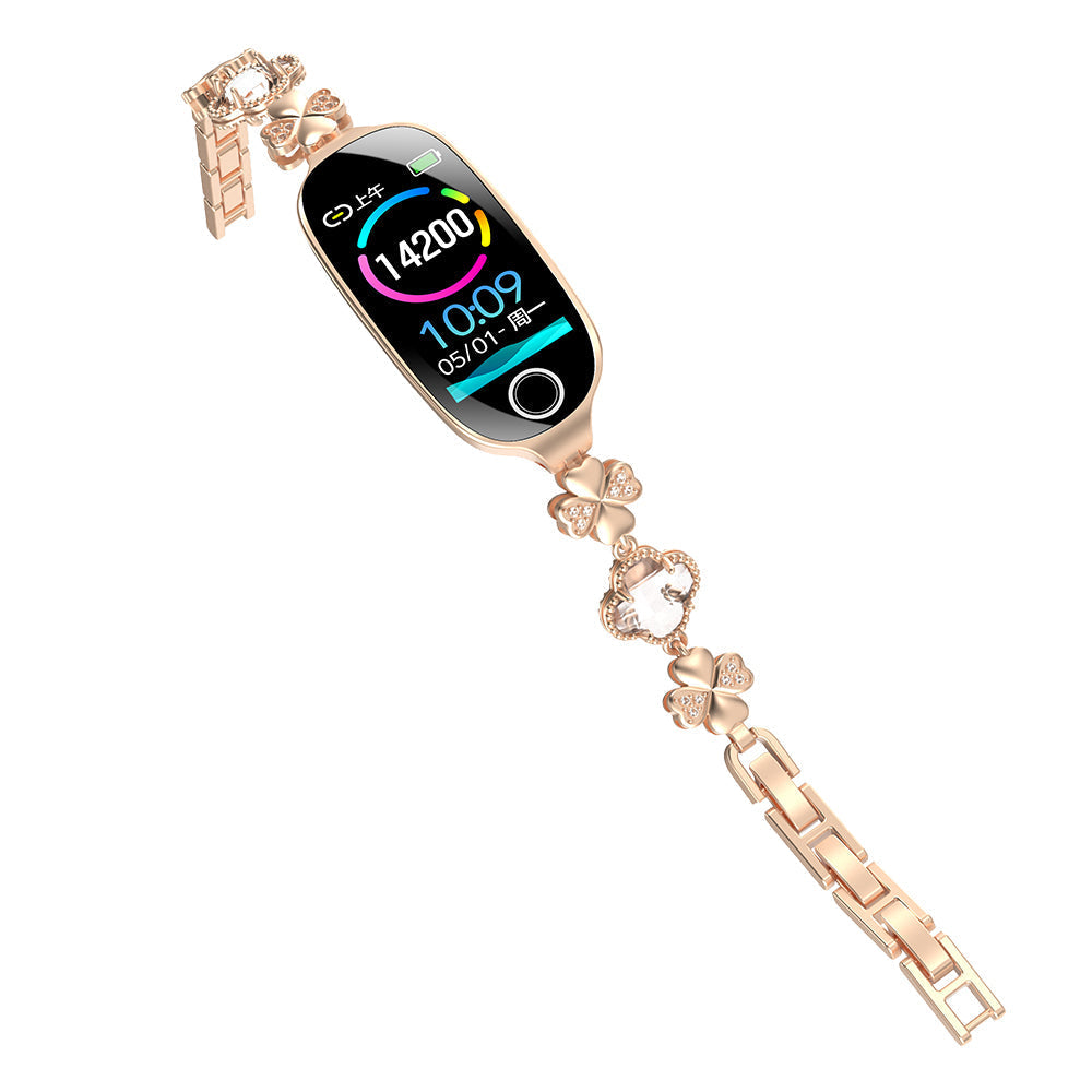 Blood Sugar Blood Pressure monitoring Luxury Diamond Design Fashion Smartwatch