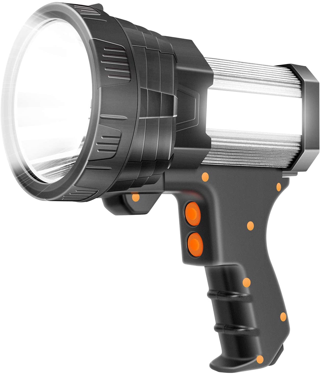 Super Bright flashlight Spotlight Handheld : 6000 Lumen LED rechargeable, 9600 mah - SKINMOZ MARKET