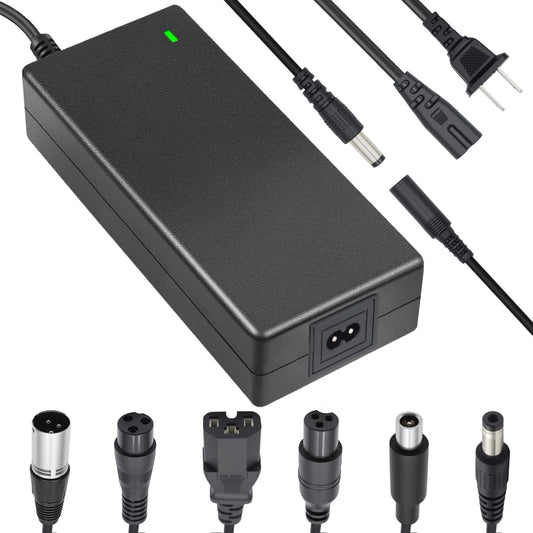 54.6V 2A Fast Charger with 7-in-1 Plugs 48V Electric Scooter Charger Universal Battery Charger
