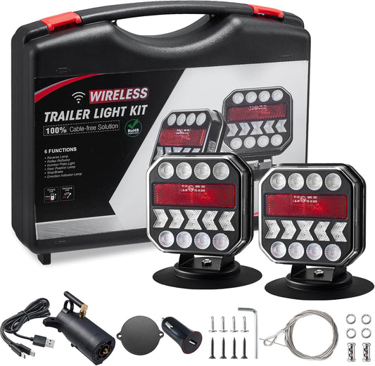 Wireless Trailer Lights, USB-C Magnetic Wireless