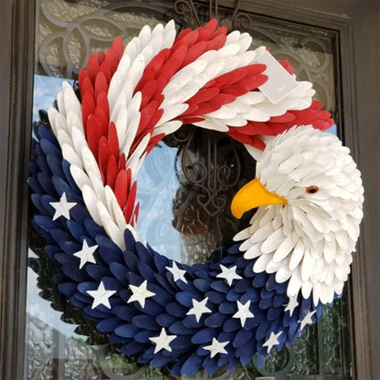 American Eagle Wreath - 100% Handcrafted Best Patriotic Wall Decorum