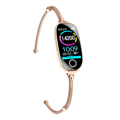 Blood Sugar Blood Pressure monitoring Luxury Diamond Design Fashion Smartwatch