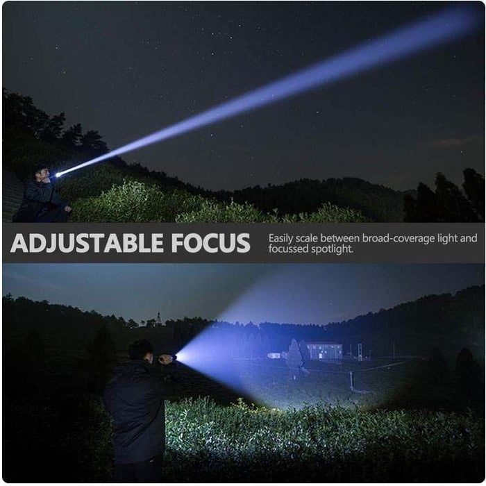 Brightest Flashlight: Ultra Bright 90000 Lumens Tactical Rechargeable Flashlight - SKINMOZ MARKET