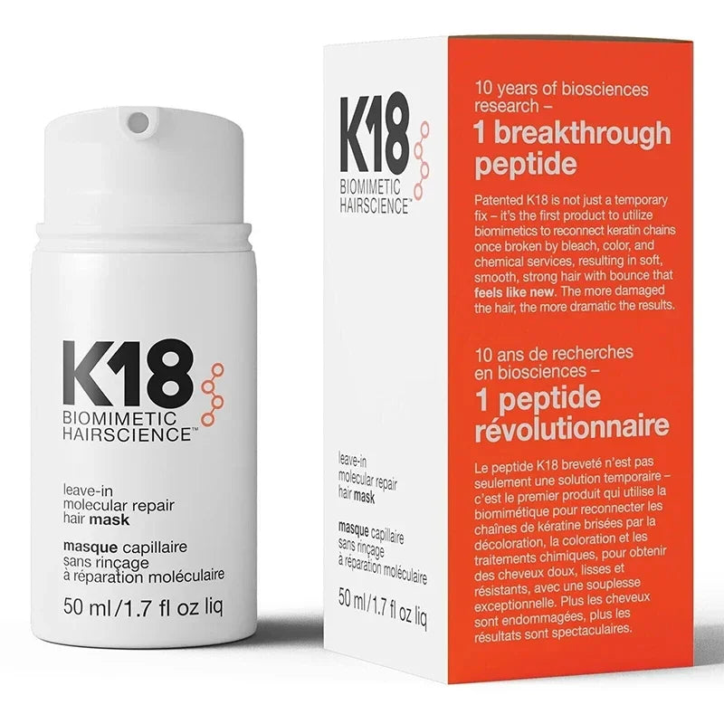 Molecular Leave-In Hair Mask – K18 Mask Repair for Dry, Frizzy Hair in 4 Minutes with This Deeply Moisturizing & Restorative Treatment