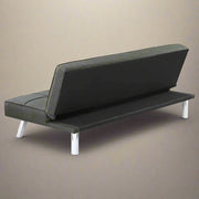 Modern Futon Metal Frame Sofa Bed Sleeper – Convertible Lounger & Bed for Small Spaces