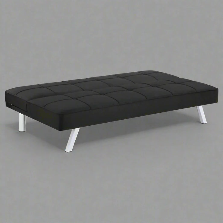 Modern Futon Metal Frame Sofa Bed Sleeper – Convertible Lounger & Bed for Small Spaces