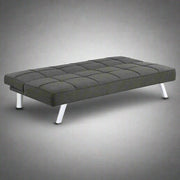 Modern Futon Metal Frame Sofa Bed Sleeper – Convertible Lounger & Bed for Small Spaces