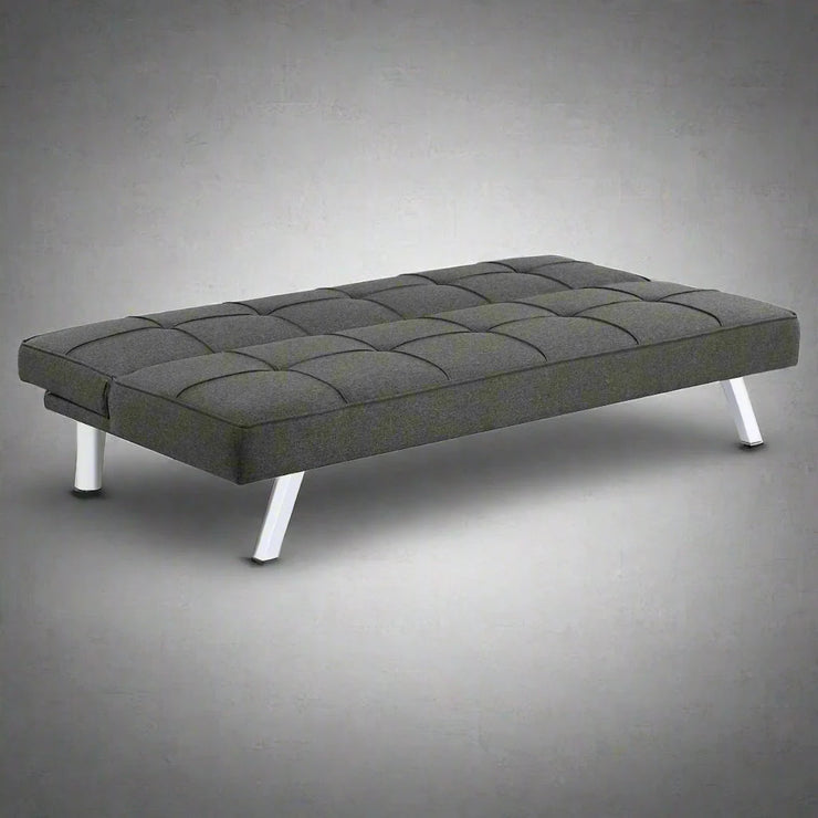Modern Futon Metal Frame Sofa Bed Sleeper – Convertible Lounger & Bed for Small Spaces