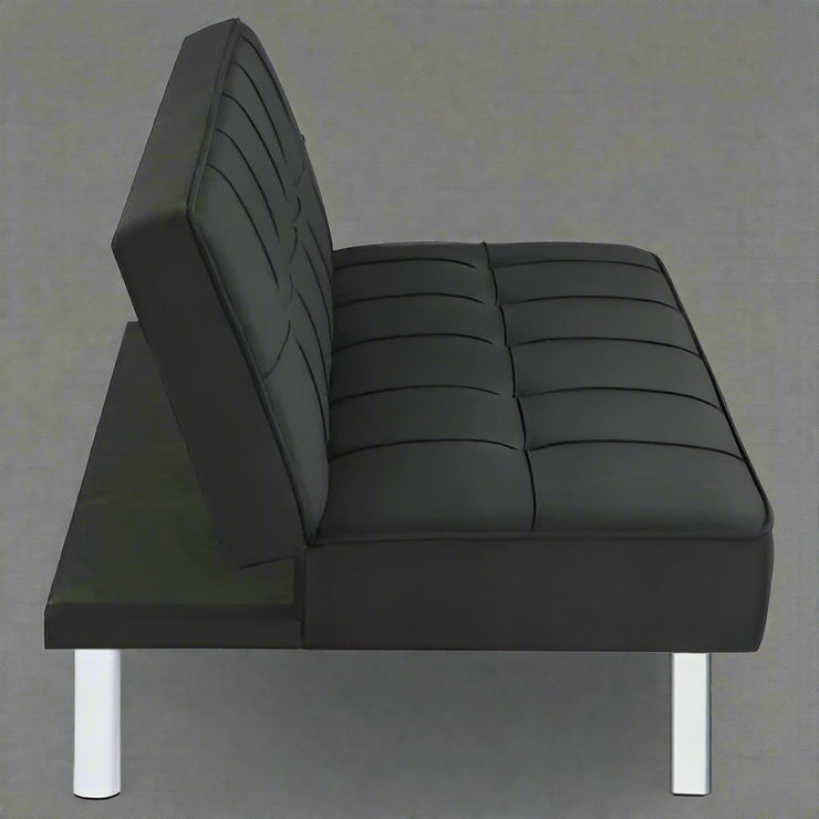 Modern Futon Metal Frame Sofa Bed Sleeper – Convertible Lounger & Bed for Small Spaces