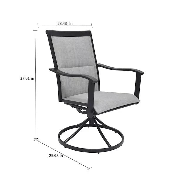 5-Piece Patio Outdoor Furniture Set – Swivel Chairs and Dining Table | SKU: 820824
