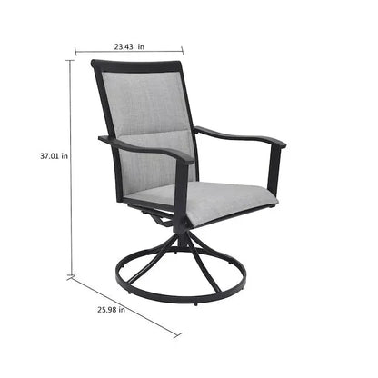 5-Piece Patio Outdoor Furniture Set – Swivel Chairs and Dining Table | SKU: 820824