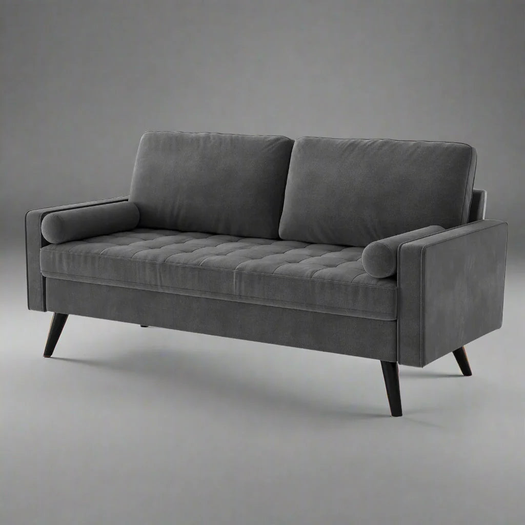 New 69.7" Modern Velvet Sofa – Upholstered Living Room Couch with Tufted Back | Model BT2555