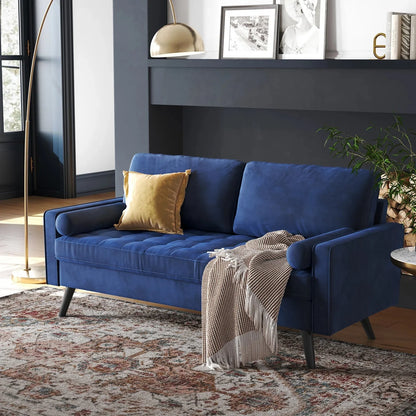 New 69.7" Modern Velvet Sofa – Upholstered Living Room Couch with Tufted Back | Model BT2555