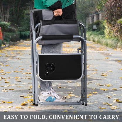 New Heavy-Duty Folding Director’s Chair – 350 lbs Capacity, Camping & Outdoor Use AMDCC95