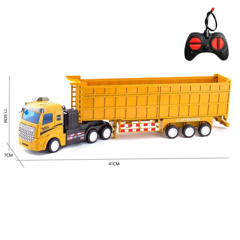 NEW Kids RC 4-in-1 Construction Truck – Dump Truck & Trailer &amp; Crane Remote Control Toy YKG1792A