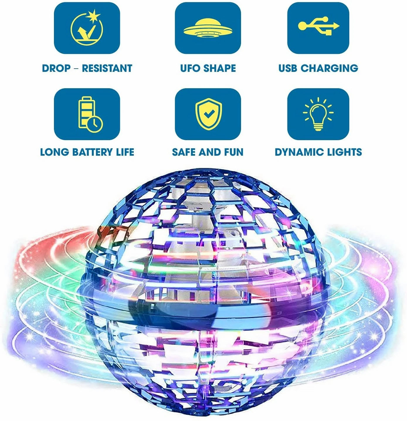 Self Flying LED Drone - Flying Spinner Mini Drone Toy - SKINMOZ MARKET