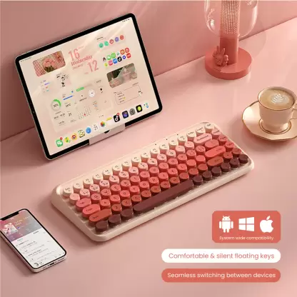 Wireless Multi-device Keyboard For CPU, Mobile and Tablet